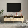 Ari Rattan Nordic Style TV Entertainment Stand in Natural Finish