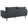 Mid-Century Dark Grey Sofa