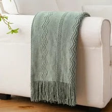  Sage Green Throw Blanket