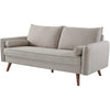 Mid-Century Upholstered Beige Sofa