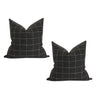 Black Plaid Pillow Covers -Set of 2 | Available in Several Sizes