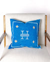 18" Cactus Silk Throw Pillow Cover in Blue