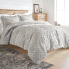 3-piece King Chenille Duvet Cover Set in Gray