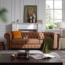  Classic Chesterfield Sofa in Light Brown