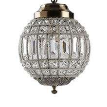  Vintage Crystal Style Chandlier with Brass Finish Details