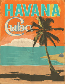  Wall Art -Cuba Havana Illustration