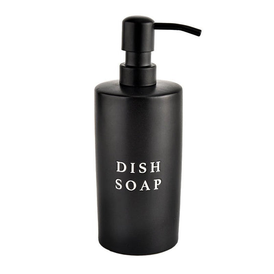 Black Stoneware Dish Soap Dispenser 15 oz