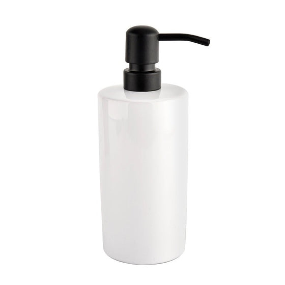 White Stoneware Dish Soap Dispenser 15 oz