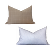 Tan Plaid Pillow Covers -Set of 2 | Available in Several Sizes