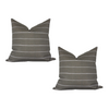 Brown Striped Pillow Cover -Set of 2 | Available in Several Sizes