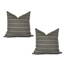  Brown Striped Pillow Cover -Set of 2 | Available in Several Sizes