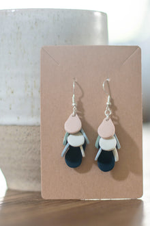  Tear Drop Dangling Earrings in Coastal Colors