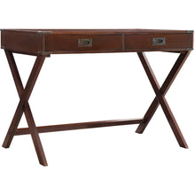  Westen Home Wood X-Base Writing Desk in Dark Finish