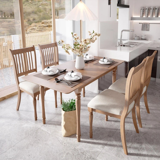 Farmhouse Style Dining Table in Natural Finish