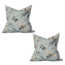  Set of 2 Light Blue Floral Pillow Covers | Available in 7 Sizes