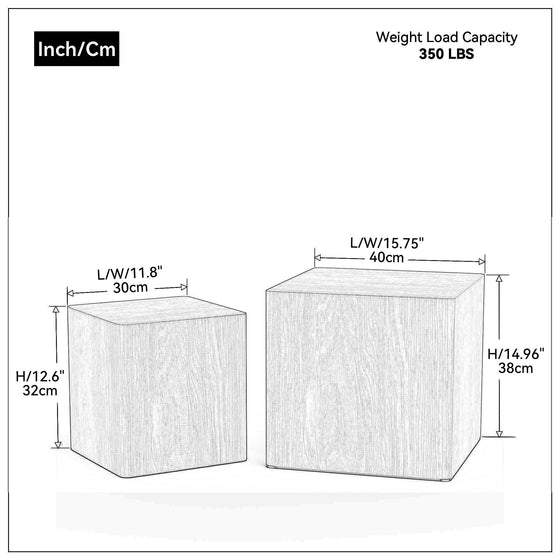 Modern Nesting End Table Set in Walnut