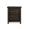 Farmhouse Solid Wood 2 Drawer Nightstand in Espresso