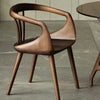 Modern Nordic Ergonomic Designed Dining Chair in Espresso or Natural Finish