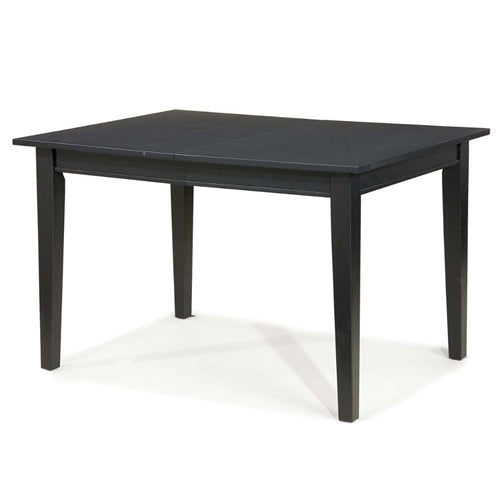 Expandable Dining Table 48-66-inch in Ebony Black Wood Finish