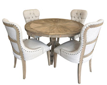  Wooden Farmhouse Diamond 48'' Round Dining Table Set of 5