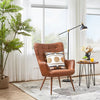 Soft Faux Leather Wingback Accent Chair