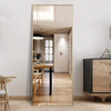 Freestanding Full Length Floor Mirror with Stand or Wall Mount with Gold Frame