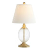 Glass and Brass Petite Table Lamp