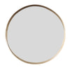 Gold Modern Framed Round Mirror -32"