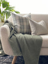 Set of 2 Sage Green Plaid Throw Pillow Covers | Available in 7 Sizes