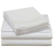  Queen Size 4 Piece Silky-Soft Sheet Set in White