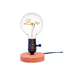  Orange Industrial Love Lamp with Bulb