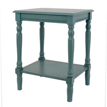  Simple Wood End Table in Robin Egg Blue