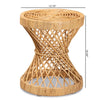 Round Rattan Side Table