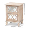 This French Nightstand in White-washed Oak Finish