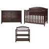 Baby's First 3 Piece Espresso Convertible Standard Nursery Furniture Set