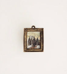  Original Miniature Art in a Vintage Inspired Frame | 005 Mountaintop Crest