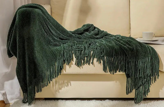 Olive Green Throw Blanket