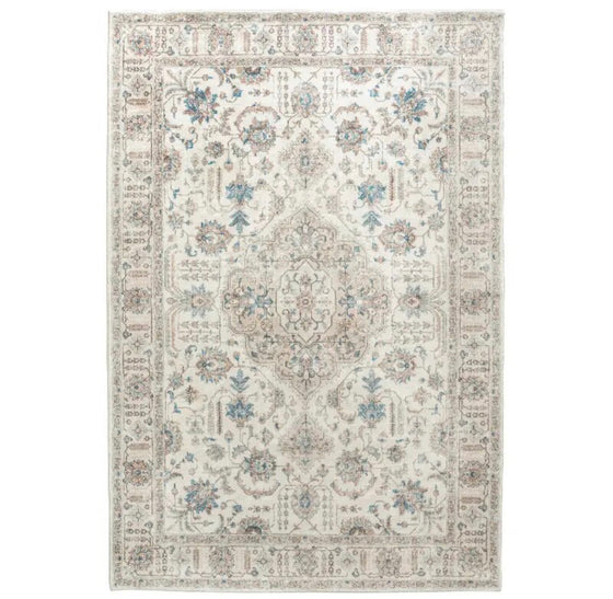 7' x 9' Persian Style Faded Area Rug in Maroon