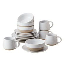  Abott White Round Stoneware 16 Piece Dinnerware Set | Other Colors Available
