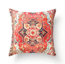  Handmade Bohemian Style Throw Pillow Case in Orange and Indigo