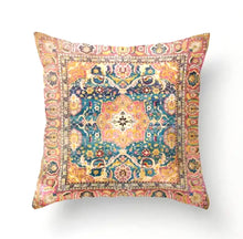  Handmade Bohemian Style Throw Pillow Case in Orange, Pink, and Teal