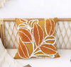 Orange Tufted Embroidered Linen 18" Throw Pillow Cover