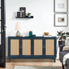 Mid-Century Style Rattan Sideboard in Indigo