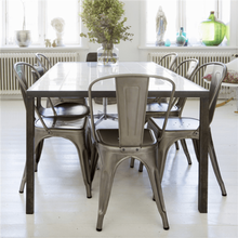  Set of 4 -Industrial Metal Dining Chairs