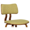 Jaguar Mid-Century Dining Chair In Walnut Wood and Upholstered in Key Lime Green Fabric