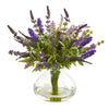 Lavender Bouquet Artificial Arrangement In Vase