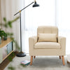 Linen Mid-Century Accent Chair