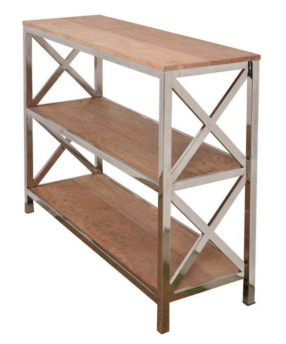 Natural Mango Stainless Bookcase