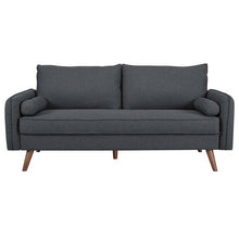  Mid-Century Dark Grey Sofa