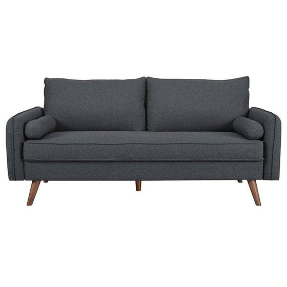 Mid-Century Dark Grey Sofa